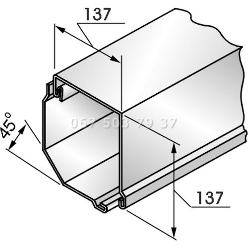 Короб защитный для роллет Alutech SB45/137