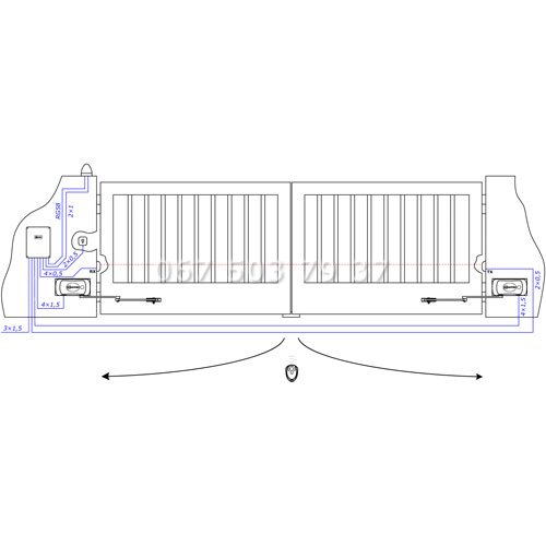 Автоматика для распашных ворот AN-Motors ASW4000KIT комплект